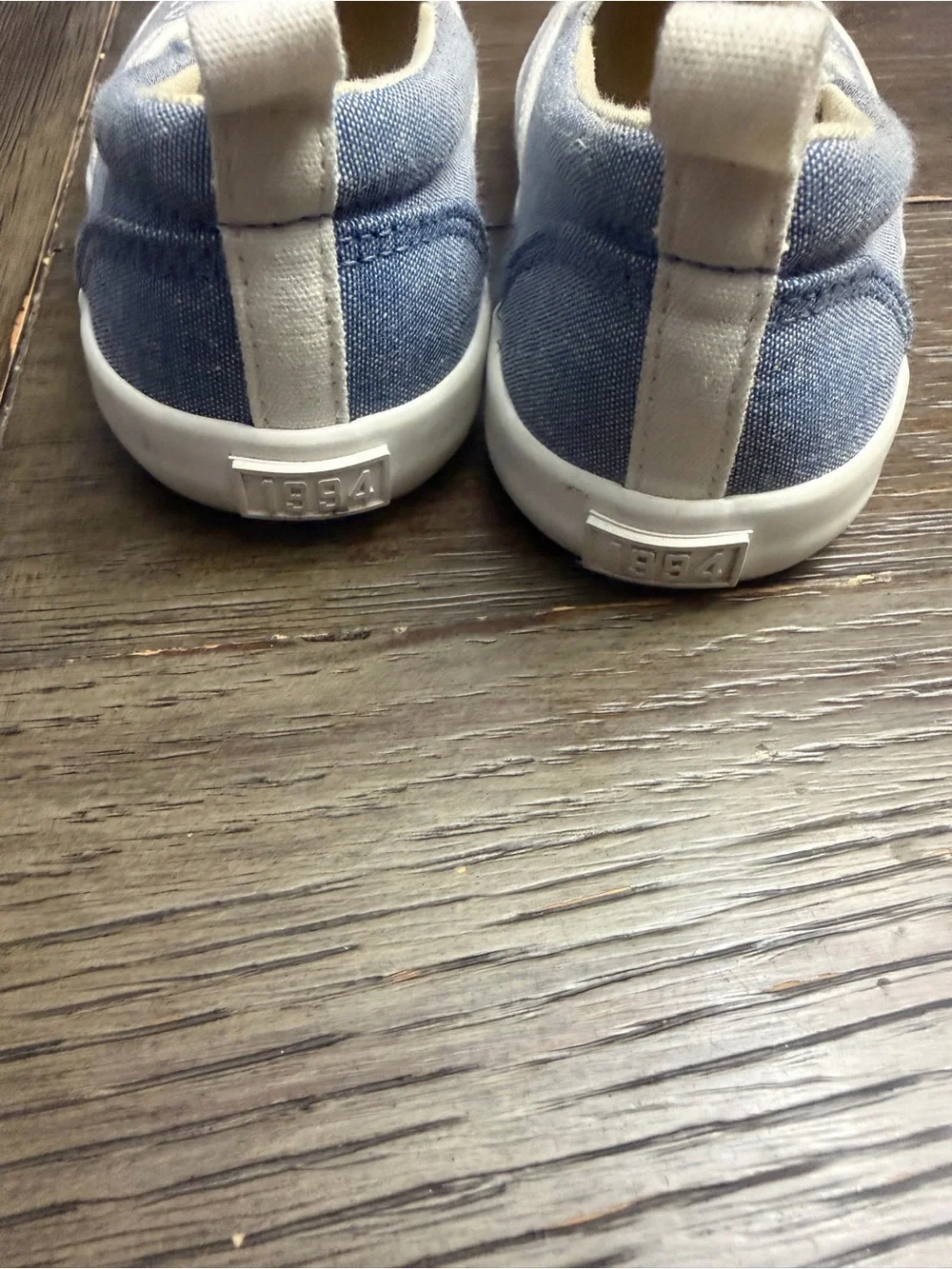 Old Navy Blue Slip-On Floral Canvas Sneakers for Kids 11